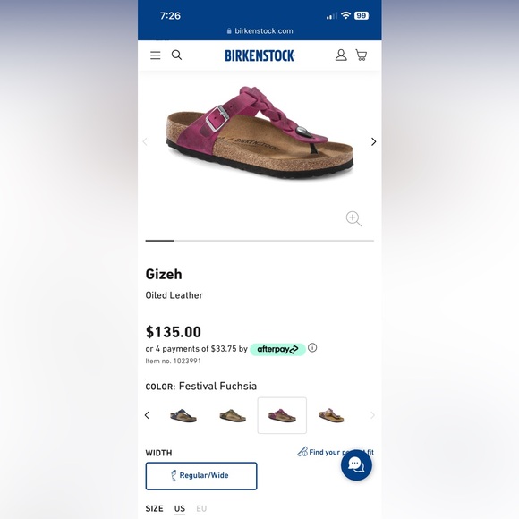 Oiled Leather Gizeh Birkenstocks - Picture 7 of 7